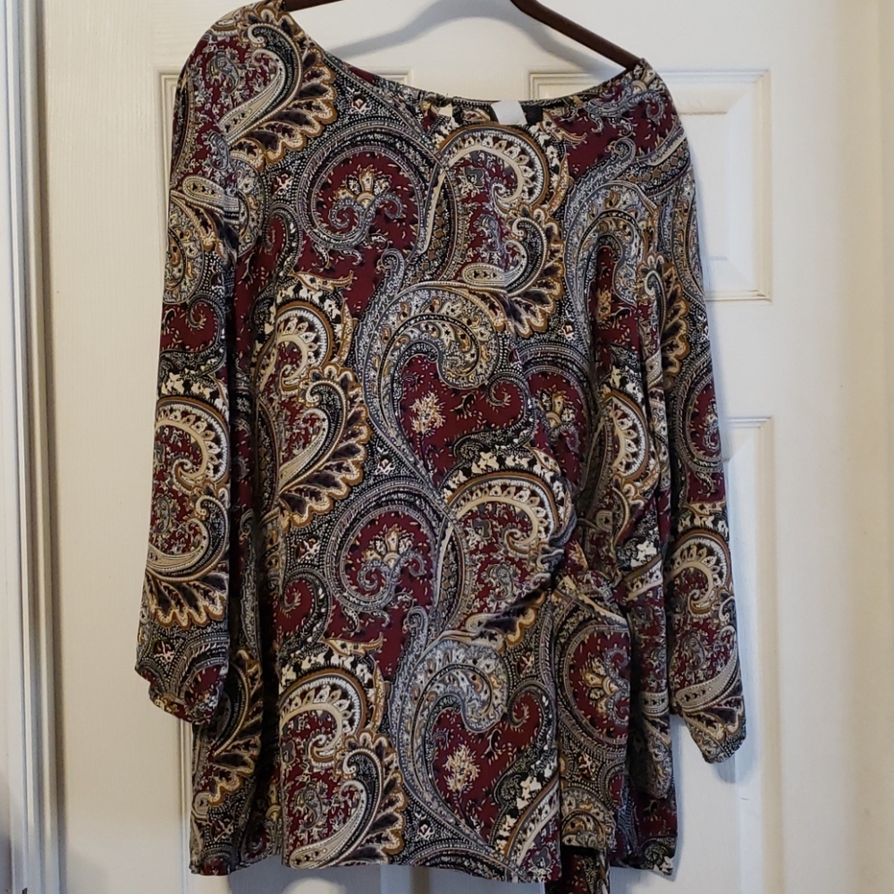 Cocomo, xl blouse beige/red